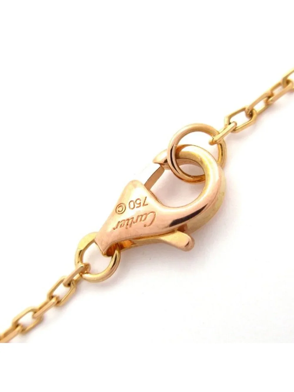 Cartier Necklace Logo Double C 18k Pink Gold Diamond
